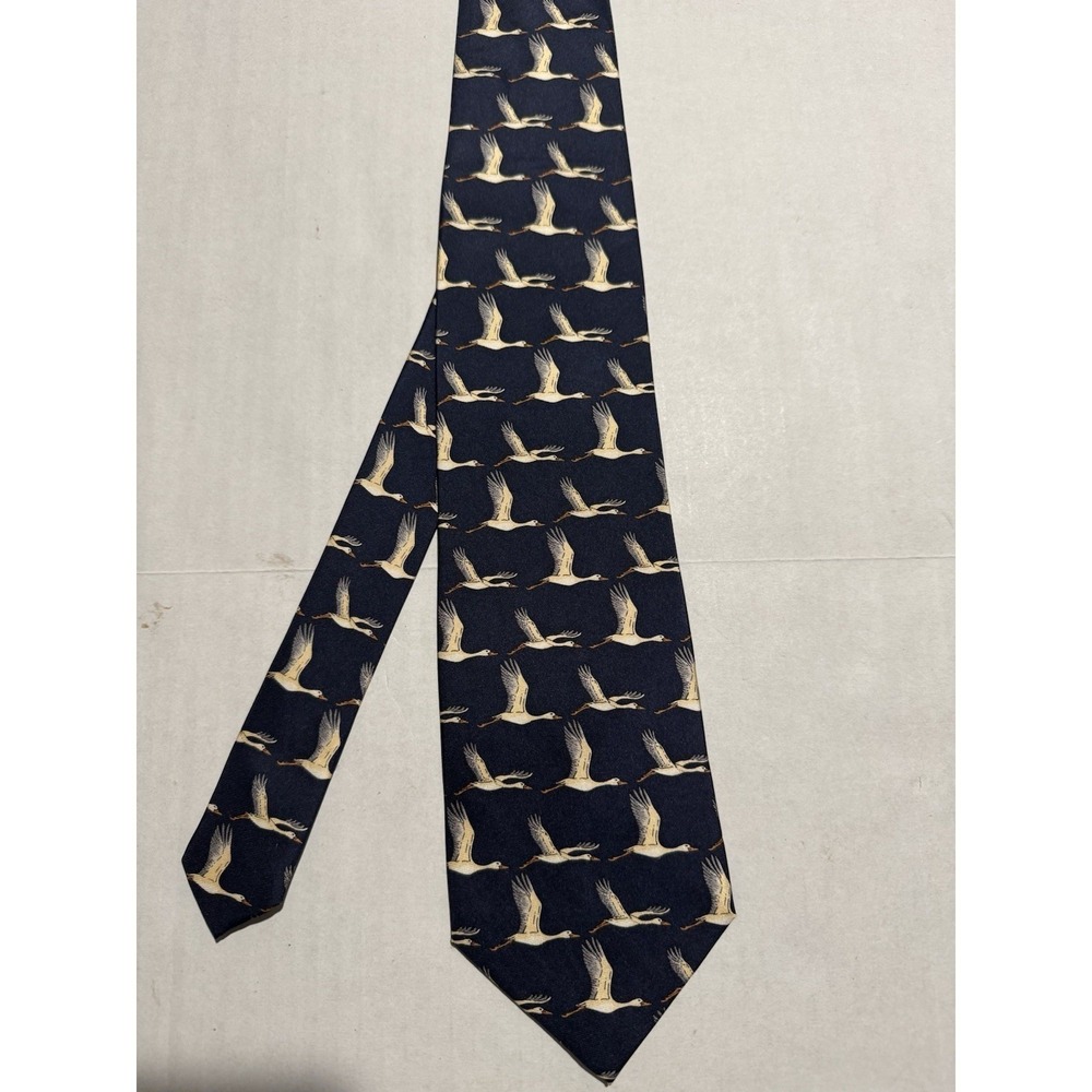 Reed Aerospace 'Geese' 100% Silk Navy Blue Necktie